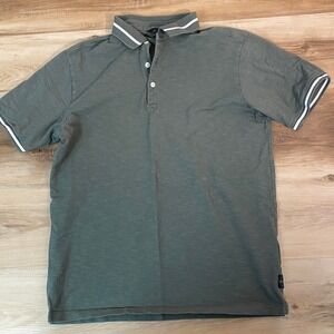 Good Man Brand Polo Shirt Mens Small Olive Green Short Sleeve Tipped Collar